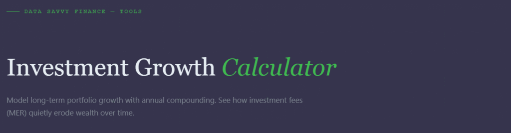 Investment Growth Calculator Data Savvy Finance